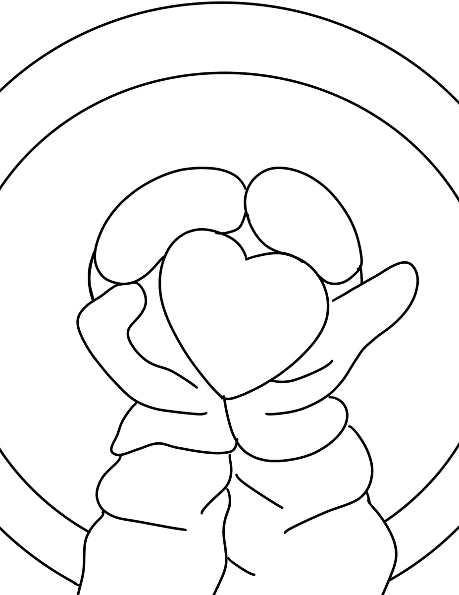 Mittens Heart Canvas Paint it up Chesnee