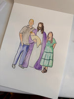 With Jesus Watercolor Art