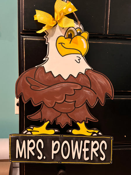 Elementary Eagle Teacher Door Hanger