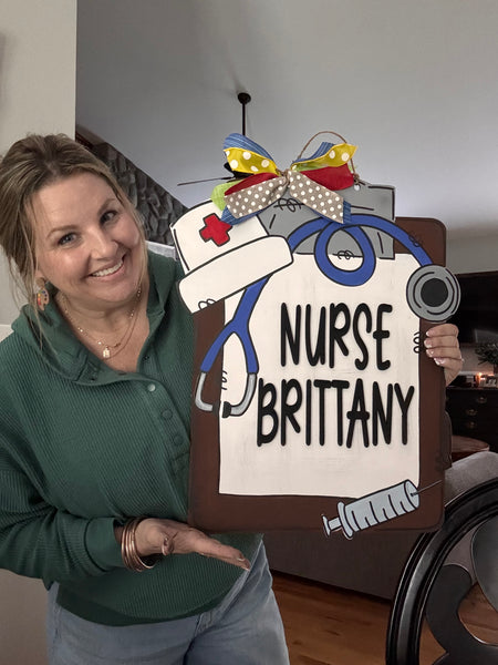 Nurse Clipboard Door Hanger