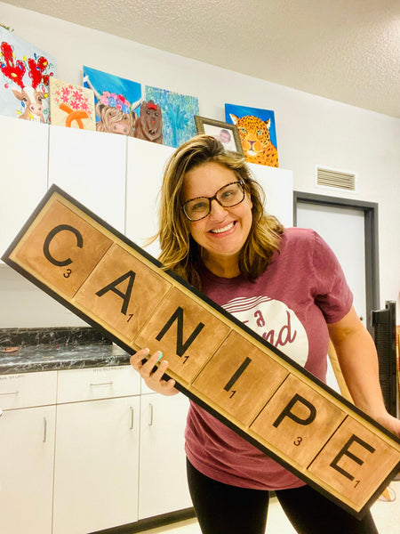 Scrabble Tile Name Sign