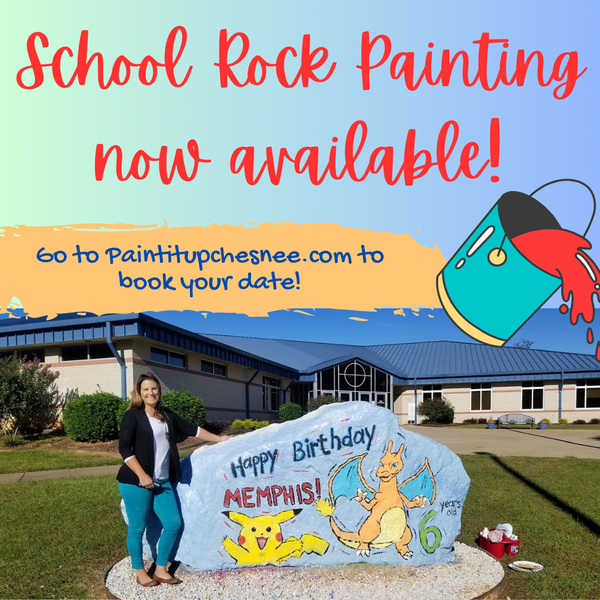 School Rock Painting