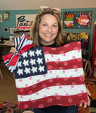 Patchwork Flag Wood Sign/Door Hanger (DIY)