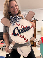 Baseball Hospital Door Hanger