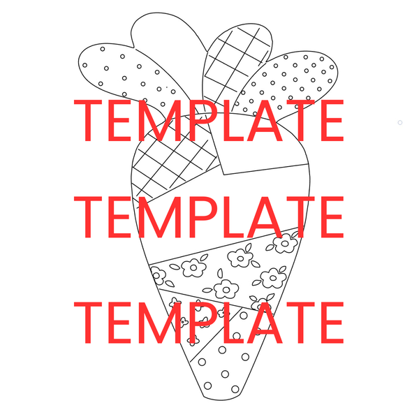 Patchwork Carrot Template – Paint it up!