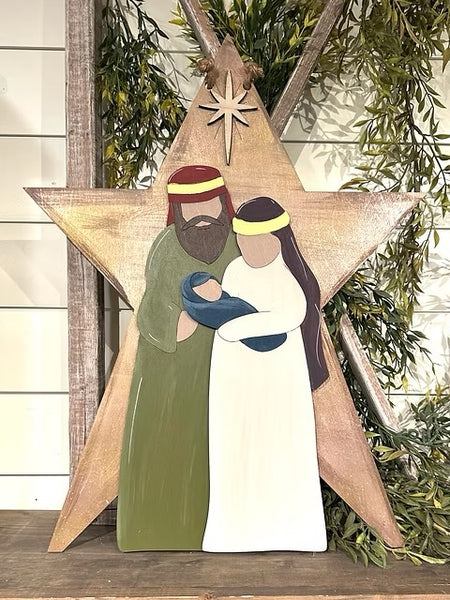 Manger Scene Star Door Hanger