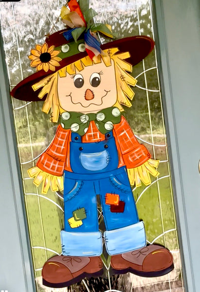 Tall Scarecrow Wooden Door Hanger
