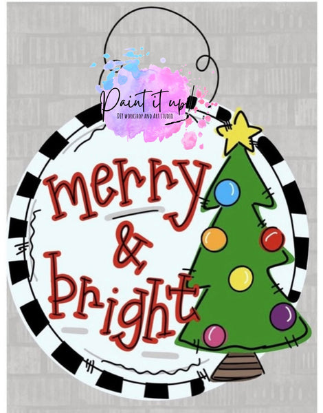 Merry & Bright Tree Door Hanger