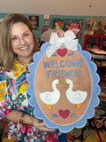 Welcome Friends Geese Wood Sign/Door Hanger (DIY)