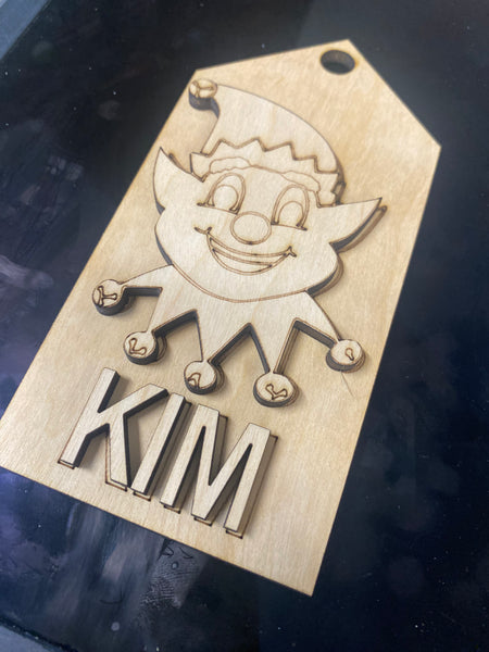 Personalized Elf Christmas Ornament/Tag