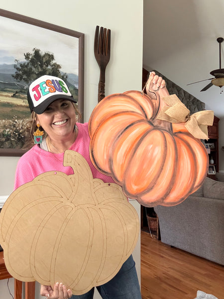 Chunky Pumpkin Door Hanger