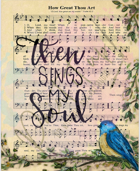 How Great Thou Art Bird Hymnal Page