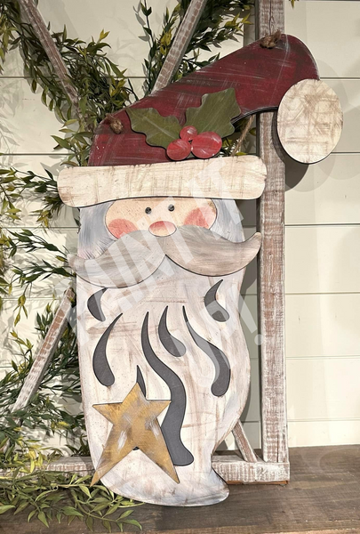 Primitive Santa Head Door Hanger