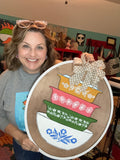 Vintage Dishes Wood Sign/Door Hanger (DIY)