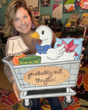 Thrifting Shopping Cart Wood Sign (DIY)