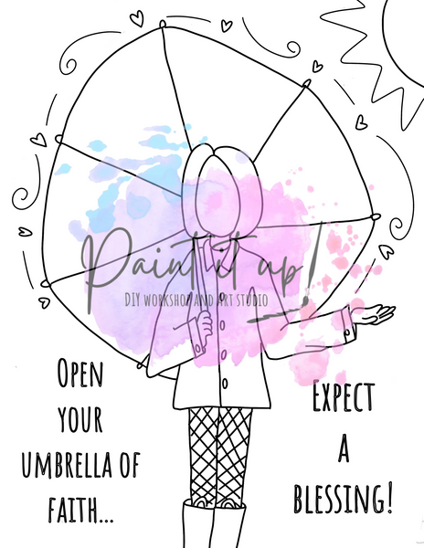 Umbrella of Faith Coloring Page