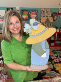 Patchwork Bonnet Boy Wood Sign/Door Hanger (DIY)
