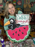 Watermelon Crow Wood Sign/Door Hanger (DIY)
