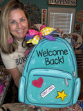 Welcome Back Bookbag Wood Sign/Door Hanger (DIY)
