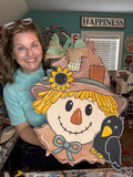 Not So Scary Scarecrow Door Hanger/Wood Sign