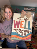 It is Well with My Soul Door Hanger/Wood Sign