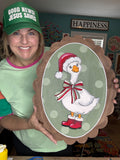 Christmas Goose Door Hanger/Wood Sign