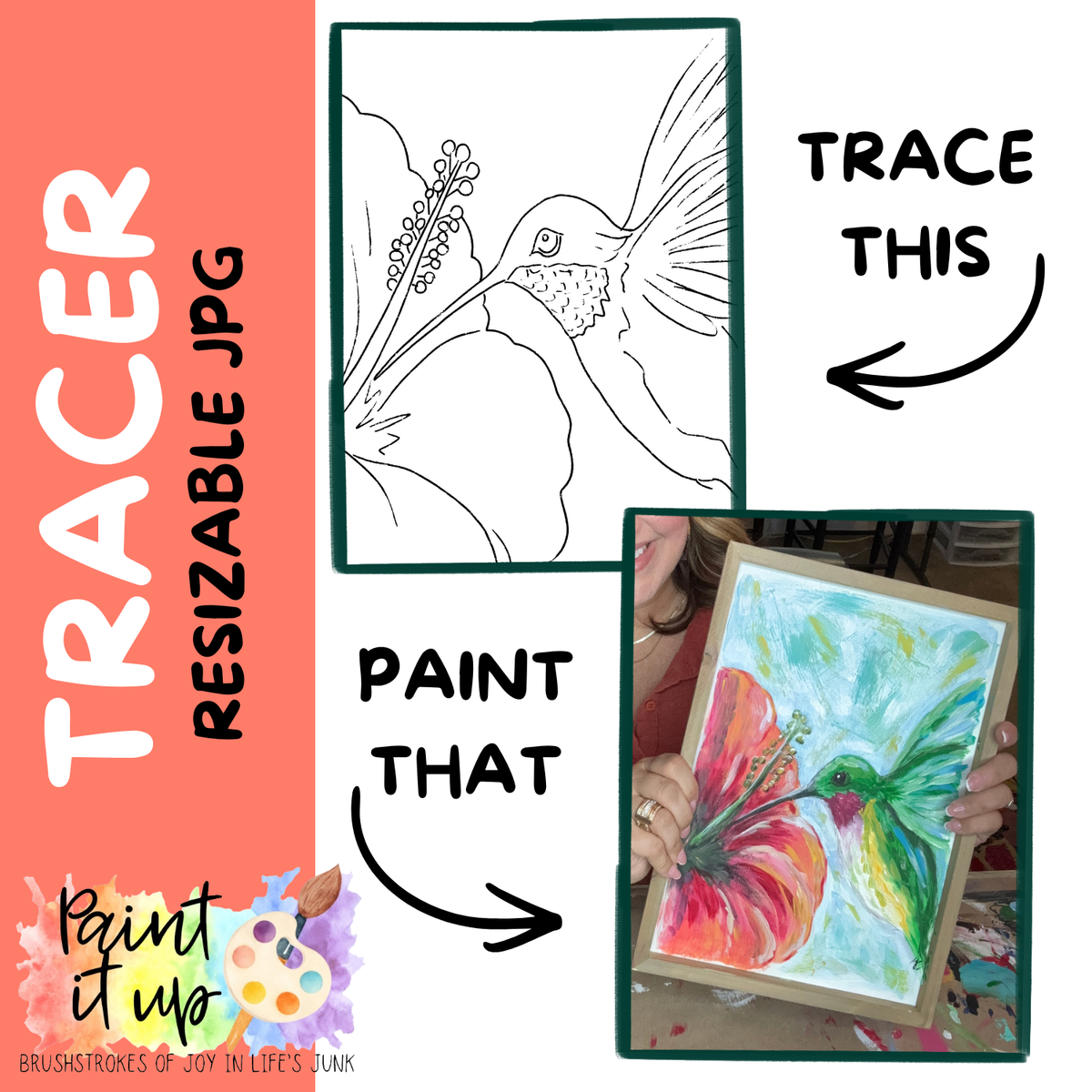 Hummingbird Template/Tracer – Paint it up!