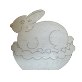 Bunny on a Nest Wood Sign/Door Hanger (DIY)