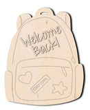 Welcome Back Bookbag Wood Sign/Door Hanger (DIY)