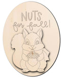 Nuts for Fall Squirrel Door Hanger/Wood Sign
