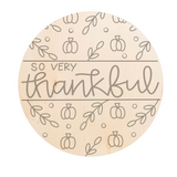 So Very Thankful Door Hanger/Wood Sign