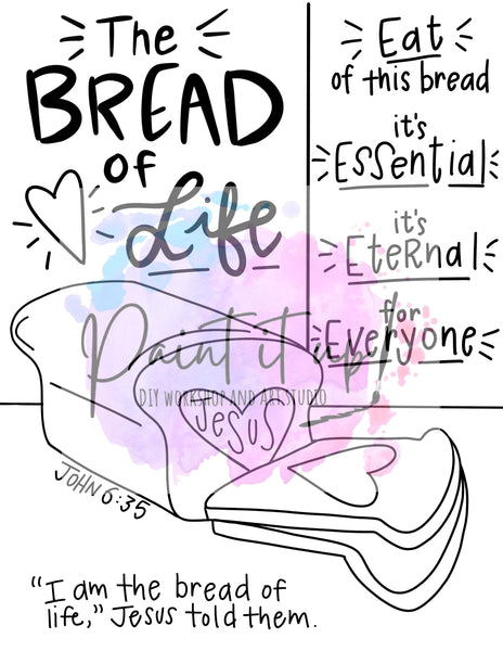 Bread of Life John 6:35 Coloring Page