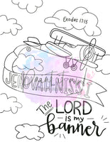 Jehovah Nissi Exodus 17:15 Coloring Page