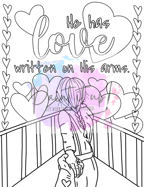 Love On His Arms Coloring Page