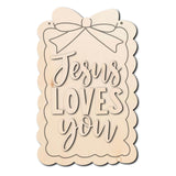 Jesus Loves You Coquette Wood Sign/Door Hanger (DIY)