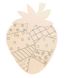 Patchwork Strawberry Wood Sign/Door Hanger (DIY)
