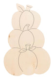 Stacked Pumpkins Wood Sign/Door Hanger DIY