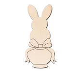 Bunny Planter Wood Sign