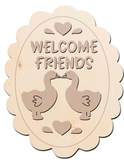 Welcome Friends Geese Wood Sign/Door Hanger (DIY)