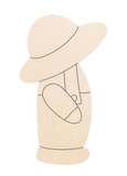 Patchwork Bonnet Boy Wood Sign/Door Hanger (DIY)