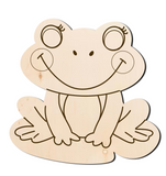 Patchwork Froggy Wood Sign/Door Hanger (DIY)