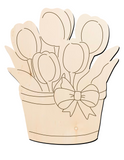 Potted Tulips Wood Sign/Door Hanger (DIY)