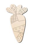 Patchwork Carrot Wood Sign/Door Hanger (DIY)