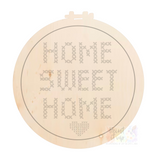 Cross Stitch Home Sweet Home Wood Sign/Door Hanger (DIY)