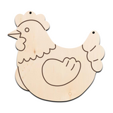 Colorful Hen Wood Sign/Door Hanger (DIY)