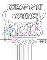 Solomon’s Sacrifice Coloring Page