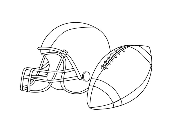 Football and Helmet Canvas