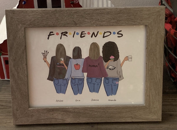 Friends Digital Drawing w/ Personalization