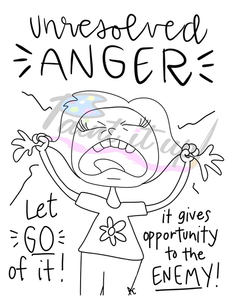 Unresolved Anger Coloring Page
