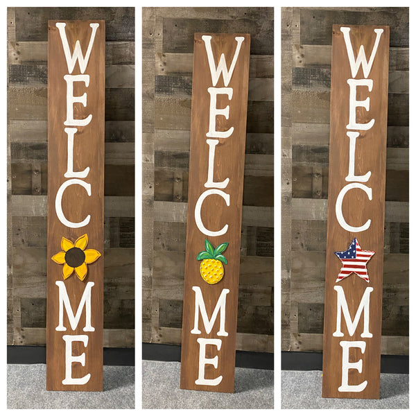 DIY (Paint at home) 6ft. Interchangeable WELCOME sign